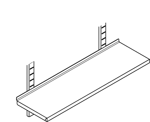 [ETCR1430-1] Etagère crémaillère 1400*300mm 1 niveau